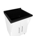 Ver imagem 3 de Tanque de Lavar Roupas 40 litros com Gabinete 2 Portas Multimóveis CR10063 Branco/Preto