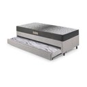 Ver imagem 4 de Bicama Box Solteiro Courino Linho 88x188x28 Cm com Colchão Dual Firm Espuma