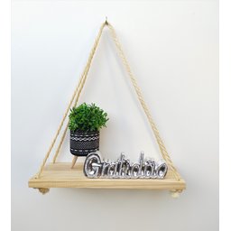 Prateleira Suporte para Vaso de Parede com Corda de Sisal - 2