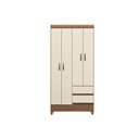 Ver imagem 1 de Guarda Roupa 4 Portas 4 Ptas c/Pés Fit Off White - S. Andirá