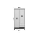 Ver imagem 2 de Guarda Roupa 4 Portas 4 Ptas c/Pés Fit Off White - S. Andirá