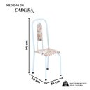 Ver imagem 3 de Cadeiras para Sala de Jantar 4 Unidades Lívia Branco/Botanic Bege