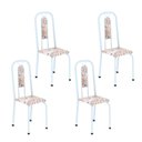 Ver imagem 1 de Cadeiras para Sala de Jantar 4 Unidades Lívia Branco/Botanic Bege