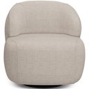 Ver imagem 3 de Kit 02 Poltronas Decorativa Orgânica Giratória para Sala Living Barolo L06 Linho Bege - Lyam Decor
