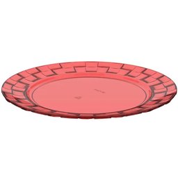 24 Pratos Vermelho 19cm Bandeja para Servir Mesa Posta Porções Aperitivos Crippa - 2