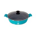 Ver imagem 1 de Frigideira Azul Turquesa Antiaderente Cerâmica Javali AA30cm