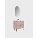 Ver imagem 5 de Gabinete para Banheiro com Cuba e Espelho Organico 80cm Retro Mdf Rosa Milano - On Móveis