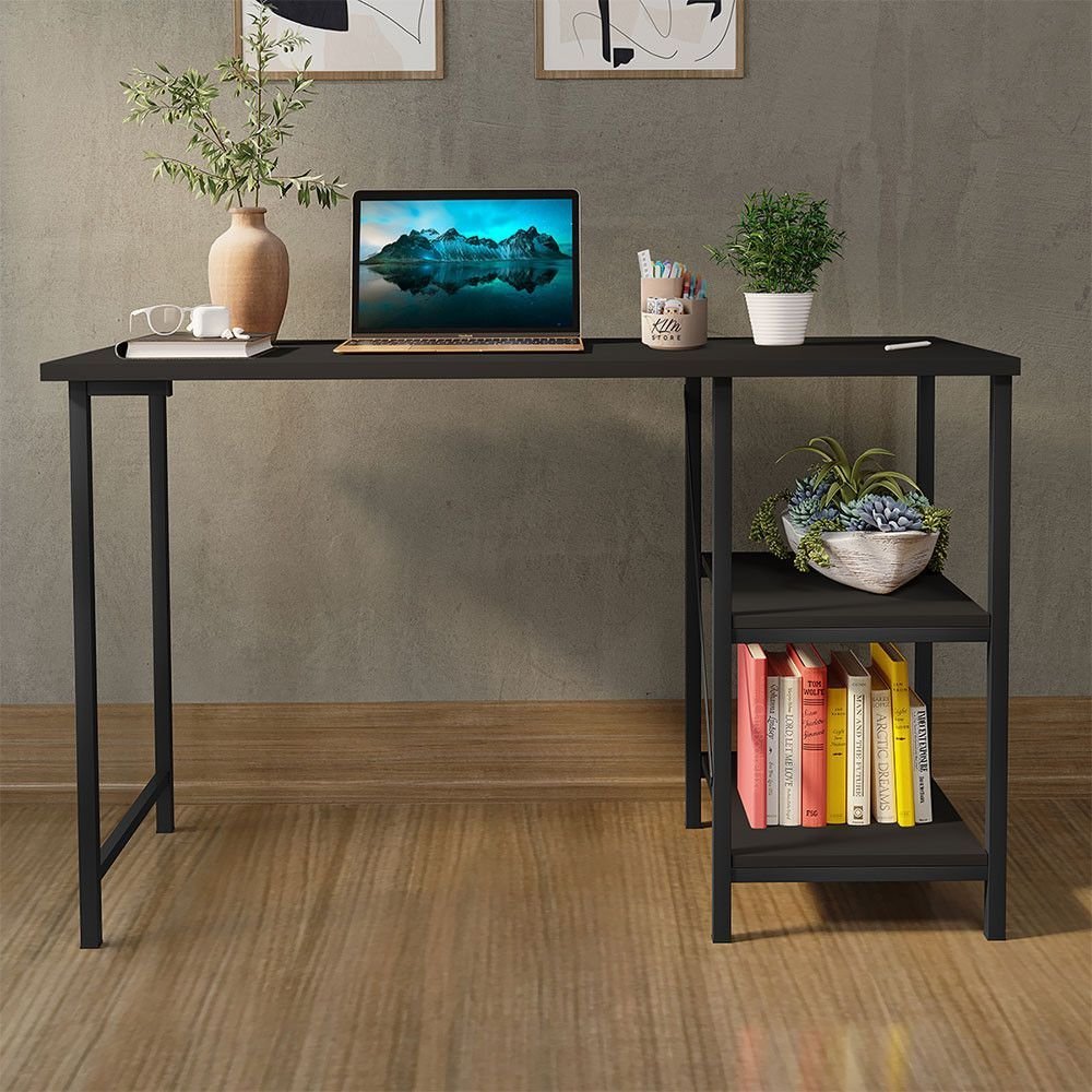 Escrivaninha Mesa Office Estudo Estilo Industrial 110cm Klm Móveis
