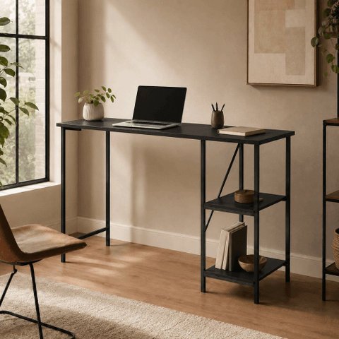 Escrivaninha Mesa Office Estudo Estilo Industrial 110cm Klm Móveis