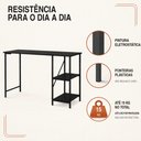 Ver imagem 3 de Escrivaninha Mesa Office Estudo Estilo Industrial 110cm Klm Móveis