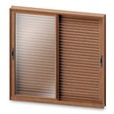 Ver imagem 1 de Janela de Alumínio Veneziana 03 Folhas Amadeirado Piacere - 100x120