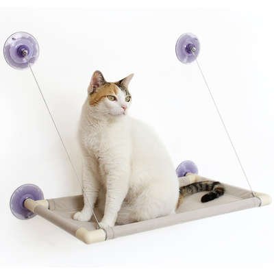 CatBed Suede Marfim - cama de gato para janela - 1