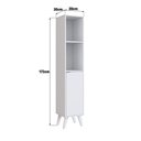 Ver imagem 2 de Armário Multiuso Emovell B64 1 Porta Branco MDP com 4 Prateleiras e Pés Trapézio