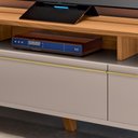 Ver imagem 5 de Painel para Tv 70 Pol Ripado 2.0 e Rack Bancada Amago H01 Off White/cinamomo - Mpozenato