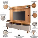 Ver imagem 3 de Painel para Tv 70 Pol Ripado 2.0 e Rack Bancada Amago H01 Off White/cinamomo - Mpozenato