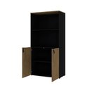 Ver imagem 5 de Armário Alto Estante com 02 Portas 161,5x80x42cm Wlae80 Preto Tx com Vermont Oak