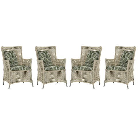 4 Poltronas Igapó Alumínio Micro Pintura Fendi Corda Náutica Estofado 5