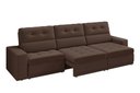 Ver imagem 3 de Sofá Roma Premium 2,30m Assento Retrátil e Reclinável Suede Marrom Xflex Sofás