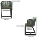 Ver imagem 2 de 2 Cadeiras de Jantar Noronha Preta Corda Náutica E13 Trama Verde