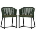 Ver imagem 1 de 2 Cadeiras de Jantar Noronha Preta Corda Náutica E13 Trama Verde
