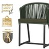 2 Cadeiras de Jantar Noronha Preta Corda Náutica E13 Trama Verde - 4