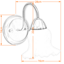Ver imagem 2 de Arandela Colonial Branca de Parede com Tulipa Caracol Fosca