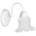 Ver imagem 1 de Arandela Colonial Branca de Parede com Tulipa Caracol Fosca