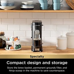 Ninja Single-serve Coffee Maker com Espumador, Preto - 6