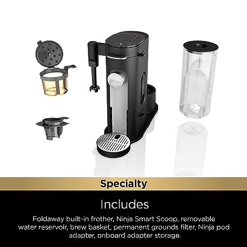 Ninja Single-serve Coffee Maker com Espumador, Preto - 8