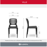 Cadeira Fixa Ville Plaxmetal Polipropileno Preta - 4