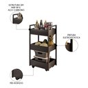 Ver imagem 3 de Carrinho Gourmet de Apoio Industrial 3 Prateleiras Liss M24 Preto - Mpozenato