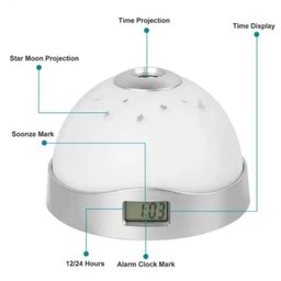 RELOGIO PROJETOR LUMINARIA CEU ESTRELADO DESPERTADOR INFANTIL ABAJUR LUZ NOTURNA GALAXIA ASTRONAUTA  - 2
