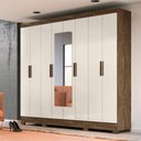 Ver imagem 7 de Guarda Roupa Casal C/8 Portas C/Espelho Baunilha Castanho