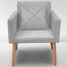Cadeira Poltrona para Sala Quarto Confortável e Reforçada:cinza Claro - 1