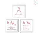 Ver imagem 1 de 3 Quadrinhos Decorativos Infantil Moderninho Borboletas: Branca