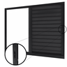 Janela de Alumínio Preto Veneziana de Correr 3 Folhas Linha Premium Atlântica A=1,00m x L=2,00m - 1