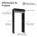 Ver imagem 3 de Porta-geladeira 103 Cm 1 Porta Basculante Preto/branco/preto Agata Madesa