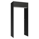 Ver imagem 1 de Porta-geladeira 103 Cm 1 Porta Basculante Preto/branco/preto Agata Madesa