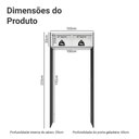 Ver imagem 2 de Porta-geladeira 103 Cm 1 Porta Basculante Preto/branco/preto Agata Madesa