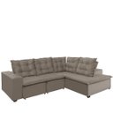 Ver imagem 2 de Sofá de Canto Montreal Retrátil, Reclinável, 4 Lugares 2,70x2,10 Metros, Chaise Fixo, Pillow Top, Ca