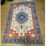 Tapete Sala 200x300 Cm Classico Oriental Kazak Bege Azul - 3