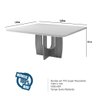 Sala de Jantar 135x135 MDF/Vidro 8 Cadeiras Stella Bom Pastor - 6
