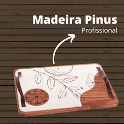 Bandeja decorativa para servir frios petiscos grande folhas - 5