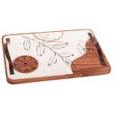 Ver imagem 4 de Bandeja Decorativa para Servir Frios Petiscos Grande Folhas