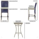 Ver imagem 2 de Mesa Bistrô 2 Banquetas Roma Fendi Corda Náutica 3 Trama Azul