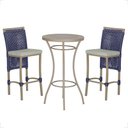 Ver imagem 1 de Mesa Bistrô 2 Banquetas Roma Fendi Corda Náutica 3 Trama Azul