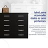 Cômoda Marbela - 10 Gavetas com Puxadores Cromados Black - Evidência Móveis Black - 2