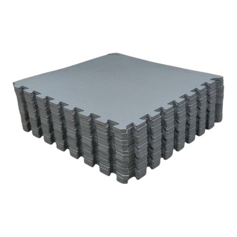 Kit 8 Tatame Eva Linha Premium 50x50x1cm 10mm Cinza Escuro