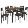 Conjunto de Mesa de Jantar Suzi 6 Cadeiras Isa Preto Fosco Café - Fabrica 1 Móveis - 1