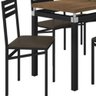 Conjunto de Mesa de Jantar Suzi 6 Cadeiras Isa Preto Fosco Café - Fabrica 1 Móveis - 3